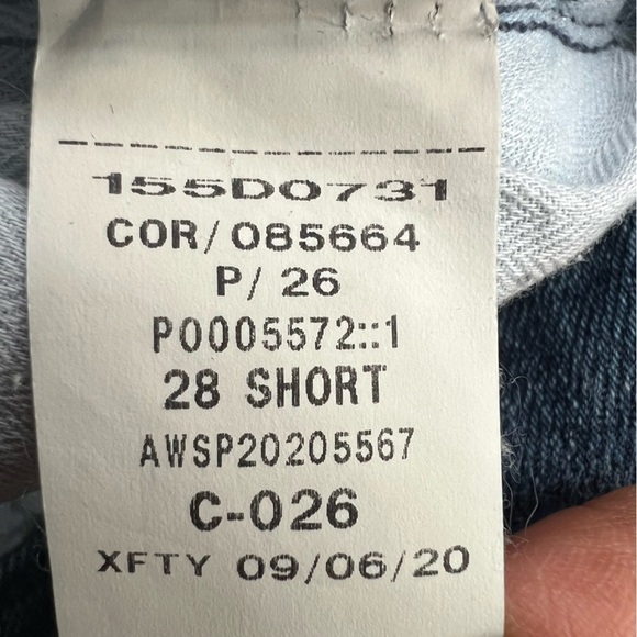 AF Jeans Womens 28 Blue High Rise Super Skinny Ankle Distressed Button Fly Short - Picture 10 of 10